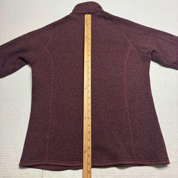 Patagonia Women's 1/4 Zip Better Sweater In Dark Currant. Size: Large - Picture 11 of 12
